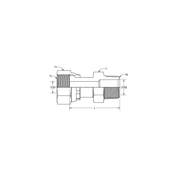 Male Pipe To Female Flat Face O-Ring Swivel Straight